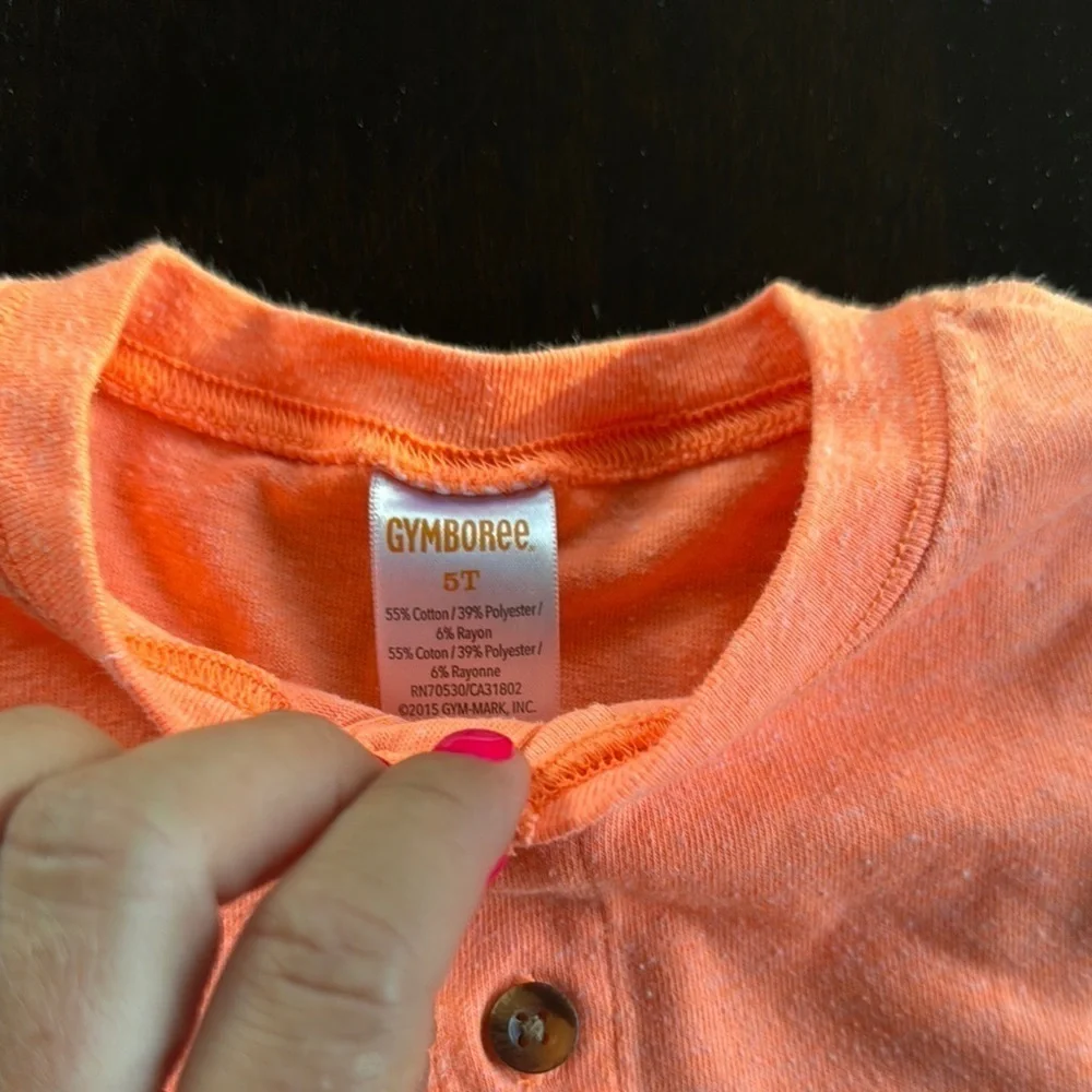 Gymboree Orange Button Down Shirt Casual Cotton